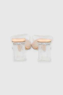 Tacón Bloque Transparente