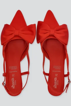 Tacón moño slingback