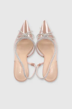 Tacón Pointy Transparente Moño