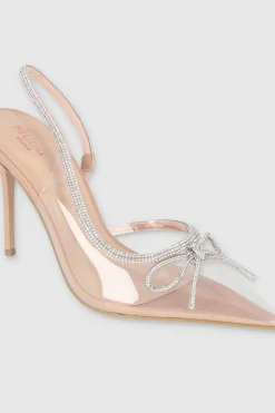 Tacón Pointy Transparente Moño