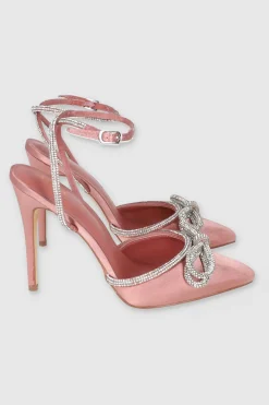 Tacón puntal moño brillos