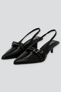 Tacón puntl kitten slingback hebilla mini