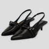 Tacón puntl kitten slingback hebilla mini