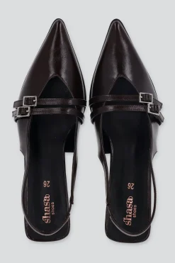 Tacón puntl kitten slingback hebilla mini