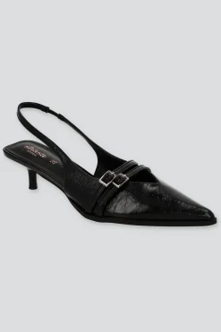 Tacón puntl kitten slingback hebilla mini