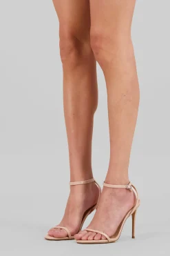 Tacón sencillo tiras delgadas charol