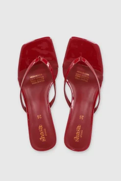 Tacón tira pata de gallo charol