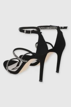 Tacón tiras delgadas brillos