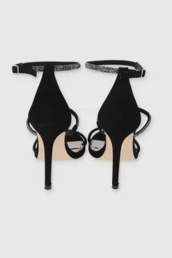 Tacón tiras delgadas brillos