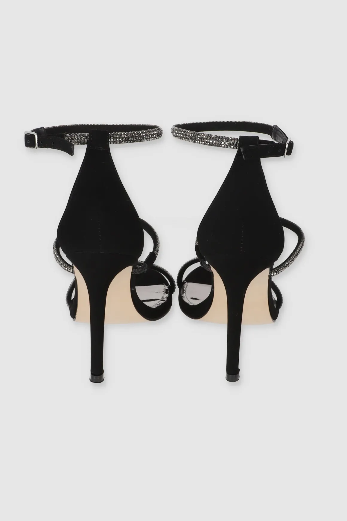 Tacón tiras delgadas brillos