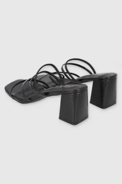 Tacón tiras delgadas croco mini