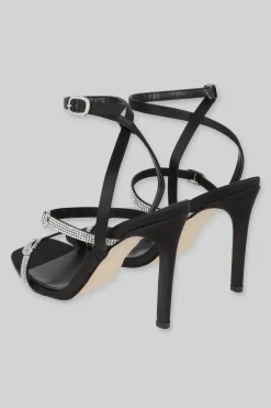 Tacon tiras brillos hebillas