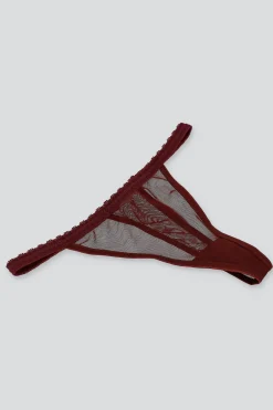 Tanga mesh liso encaje