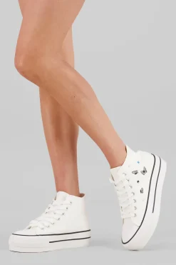 Tenis canvas mini mariposas