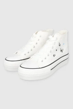 Tenis canvas mini mariposas