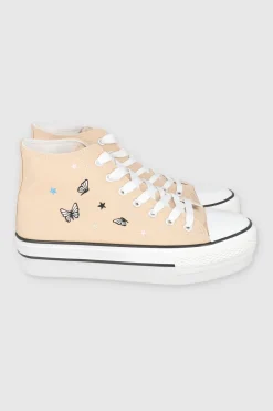 Tenis canvas mini mariposas