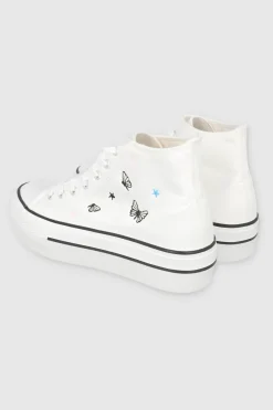 Tenis canvas mini mariposas