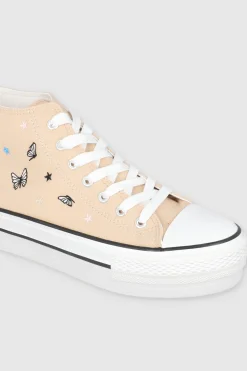 Tenis canvas mini mariposas
