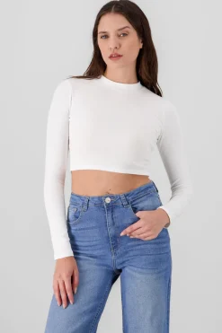 Top Acanalado Manga Larga