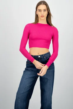 Top Acanalado Manga Larga