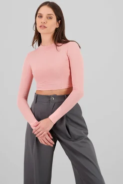 Top Acanalado Manga Larga