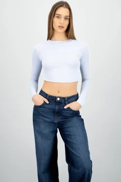 Top Acanalado Manga Larga