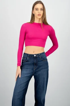 Top Acanalado Manga Larga