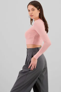 Top Acanalado Manga Larga