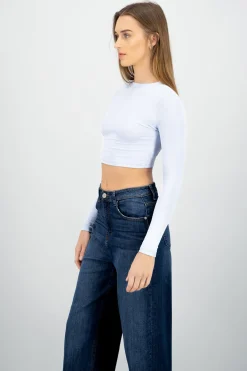 Top Acanalado Manga Larga