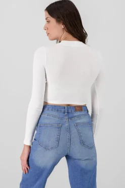 Top Acanalado Manga Larga