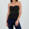 Top bandeau sastre con botones