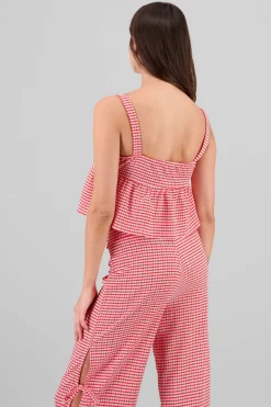 Top con olan tirantes detalle moños