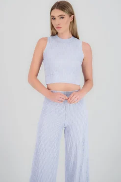 Top corto textura con brillos