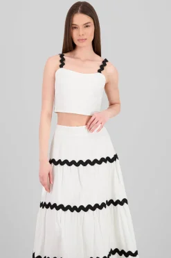 Top corto textura contraste