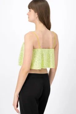 Top crop brillos tirantes
