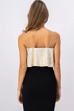 Top crop brillos tirantes