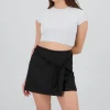 Top crop doble tela manga corta