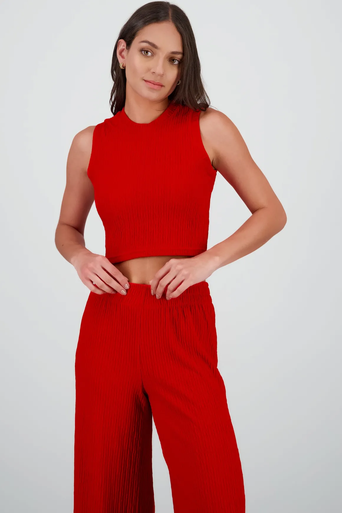 Top crop texturizado