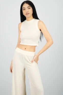 Top crop texturizado