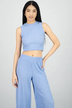 Top crop texturizado