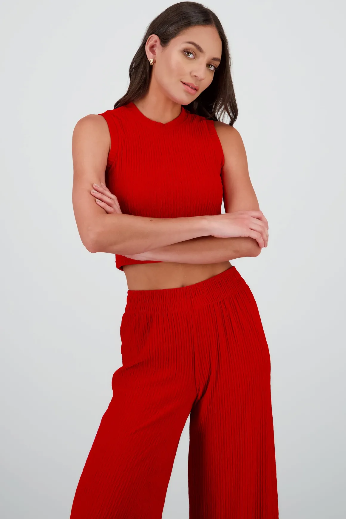 Top crop texturizado