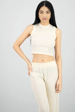 Top crop texturizado