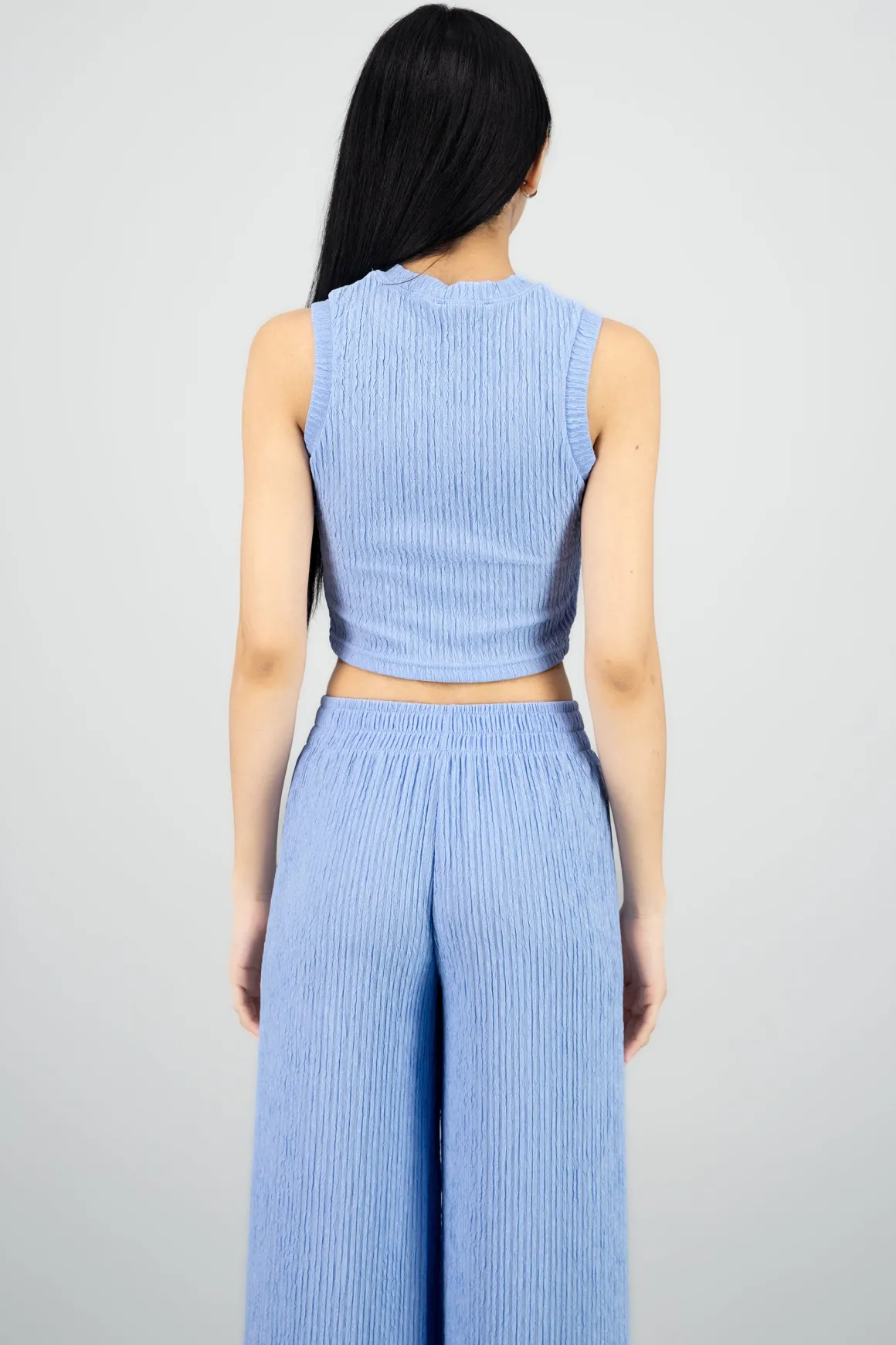 Top crop texturizado