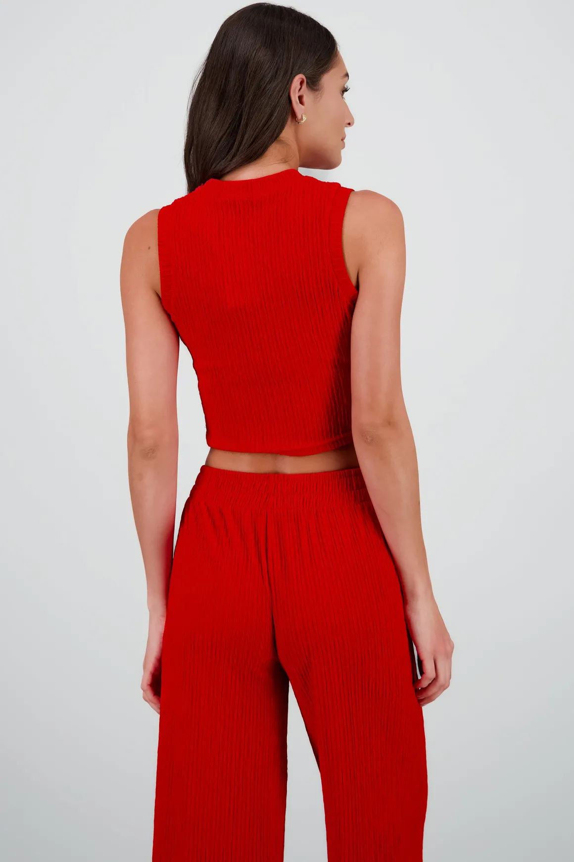 Top crop texturizado