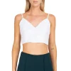Top crop tirantes lentejuelas