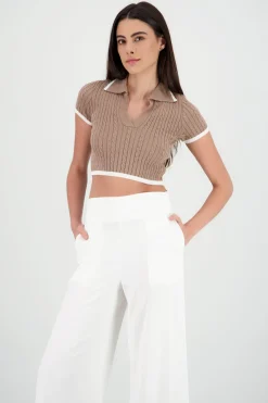 Top cuello polo cadena