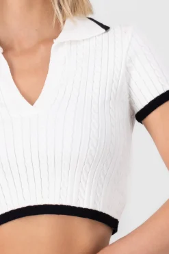 Top cuello polo cadena