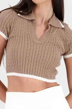 Top cuello polo cadena