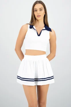 Top cuello polo sin manga