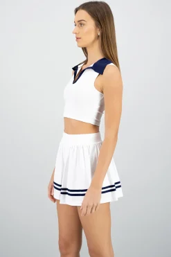 Top cuello polo sin manga